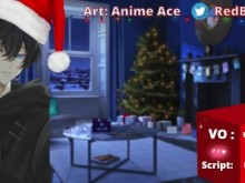 El regalo secreto de Santa Gag se convierte en un humeante juego de plug anal (Butt Plug/Gag Play - Final de creampie)