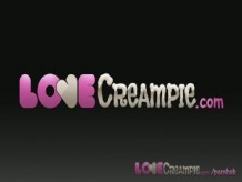 Love Creampie ionate sensual love and internal cum with slim brunette